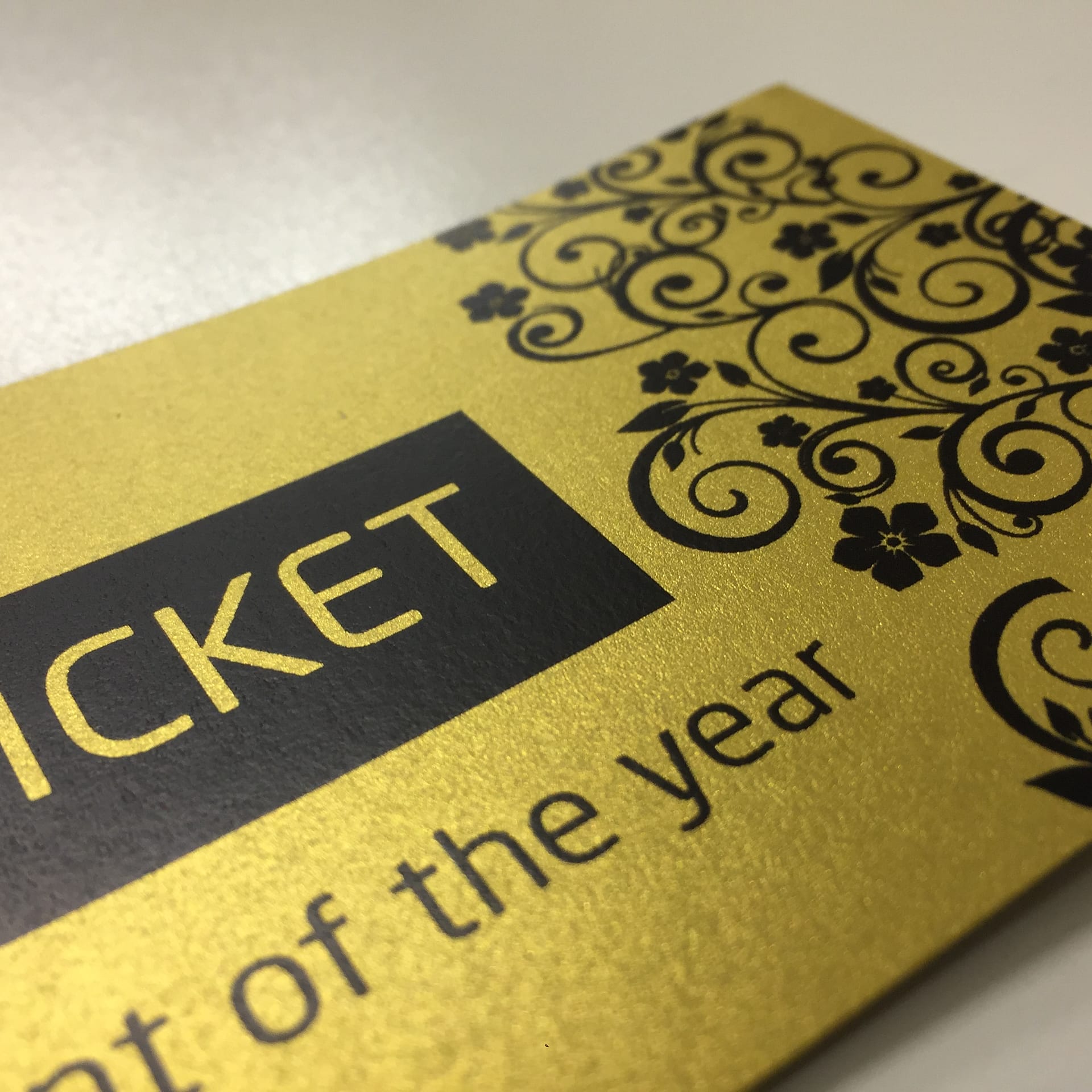 Gold Ticket Printing UK FREE Delivery FREE Online Design Software